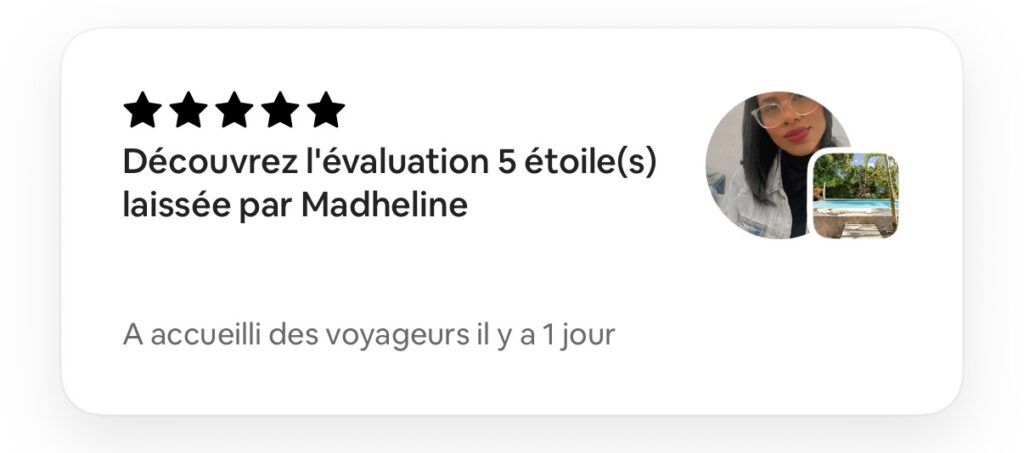 5 étoiles d'un client Airbnb