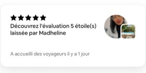 5 étoiles d'un client Airbnb