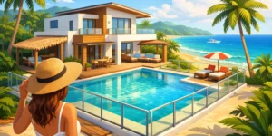 Maison vacances piscine clôturée à Las Terrenas